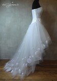 Robe fleurs tulle, satin & orgnaza