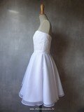 Robe en coton brodé + voile plumetis