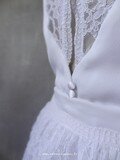 Robe en crêpe satin et dentelle 