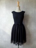 Robe crêpe satin & plumetis