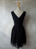 Robe crêpe satin & plumetis