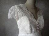 Robe en tulle plumetis et dentelle chantilly